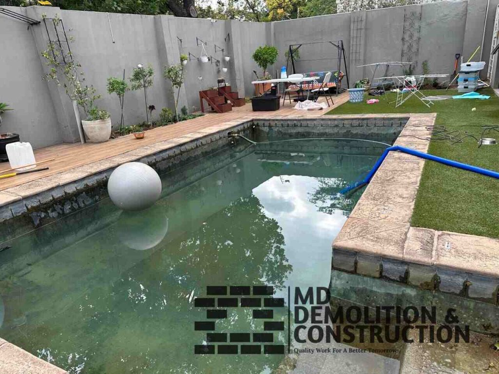 Before -Best pool removal johannesburg south africa